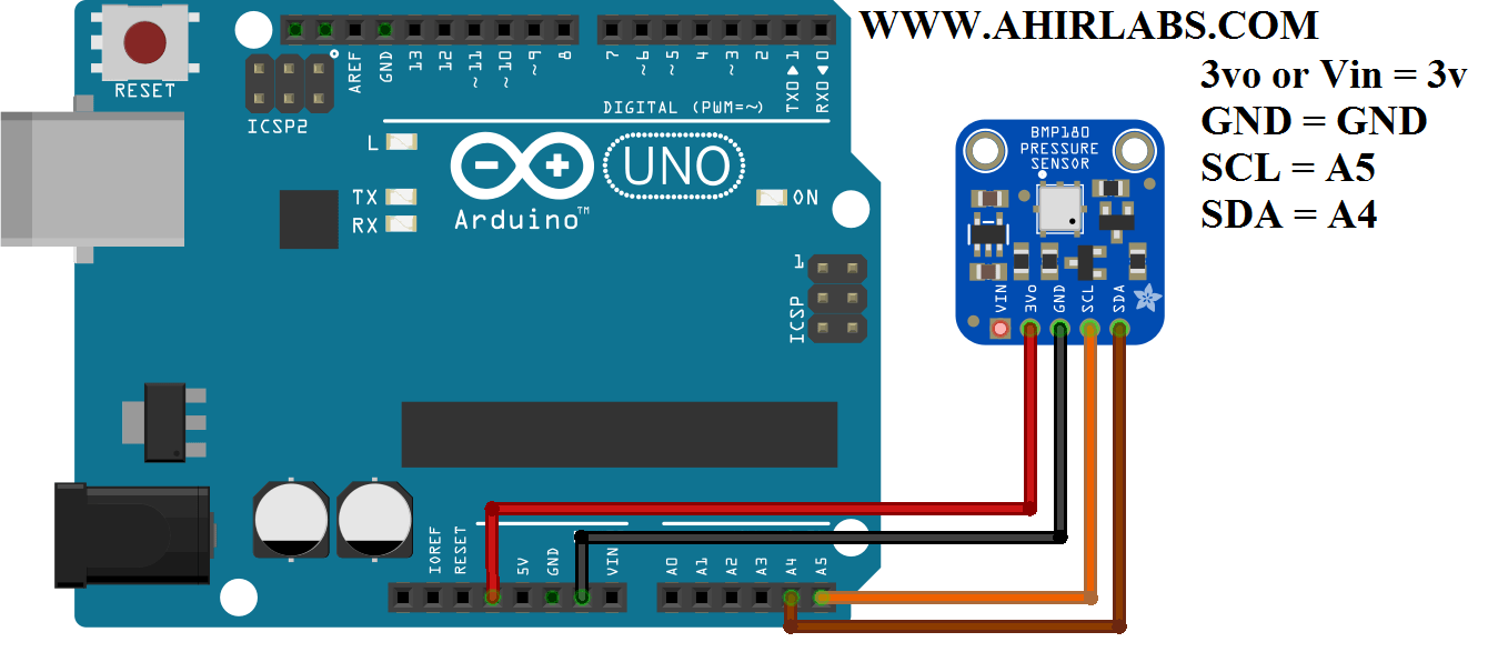 Bmp180 Barometric Pressure Sensor With Arduino Ahirlabs 4377