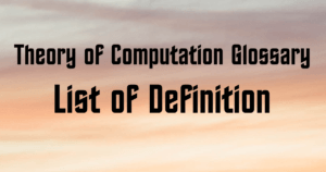 Theory of Computation