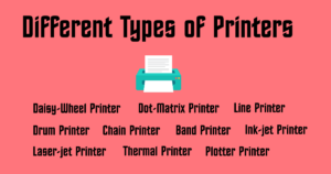 Different Types of printers